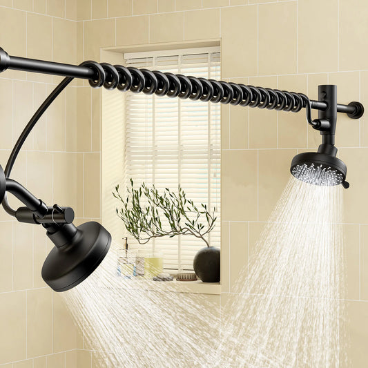 Adjustable Dual Shower Head For Couples With High Pressure Flow