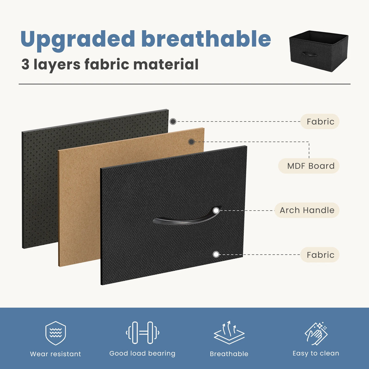JHK Modern 7 Drawer Fabric Storage Dresser Organizer Cabinet