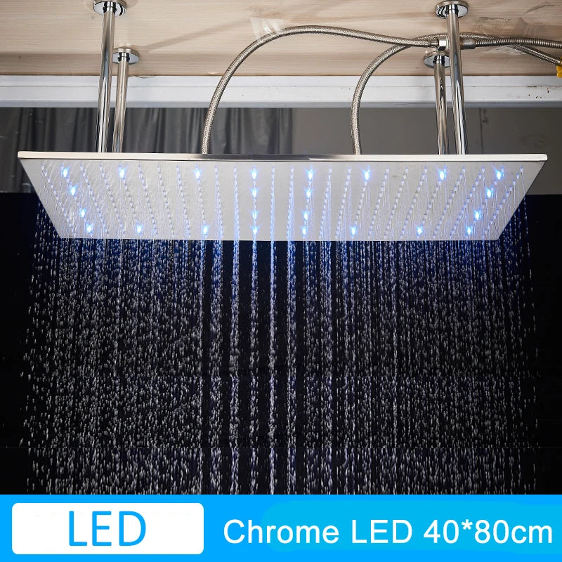 Shinesia LED Rainfall Shower Head With Changing Lights