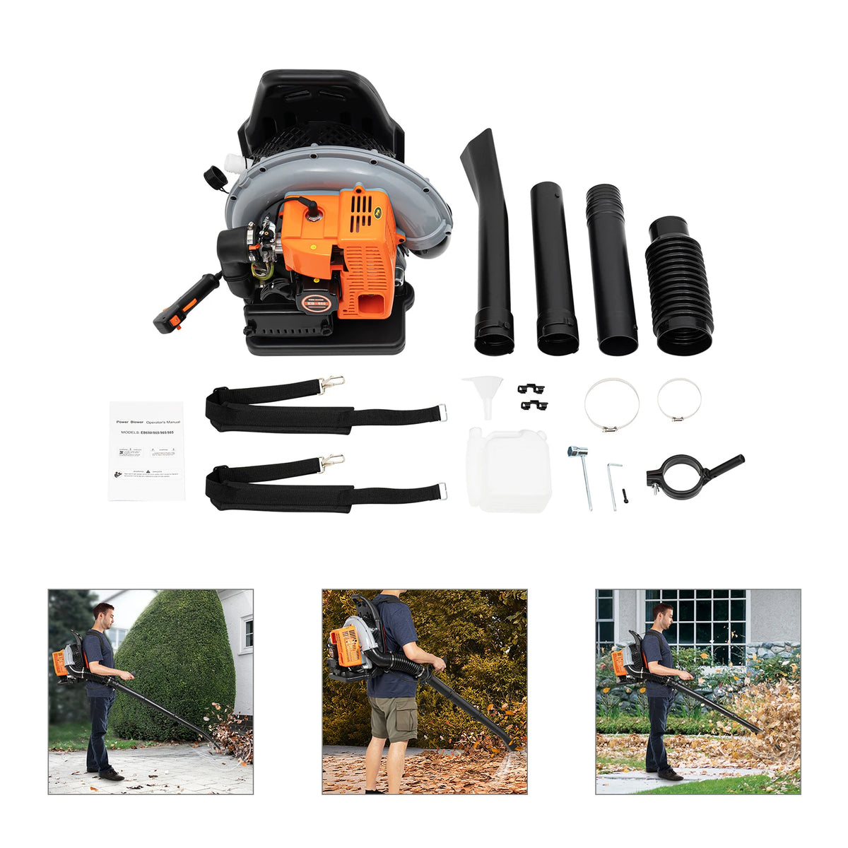 Gas Powered Backpack Leaf Blower For Lawn And Yard Care