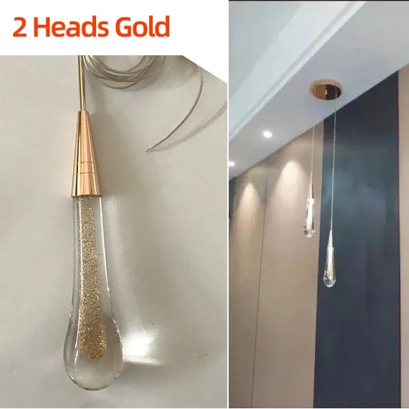 Modern Crystal Glass Led Pendant Light For Dining Room