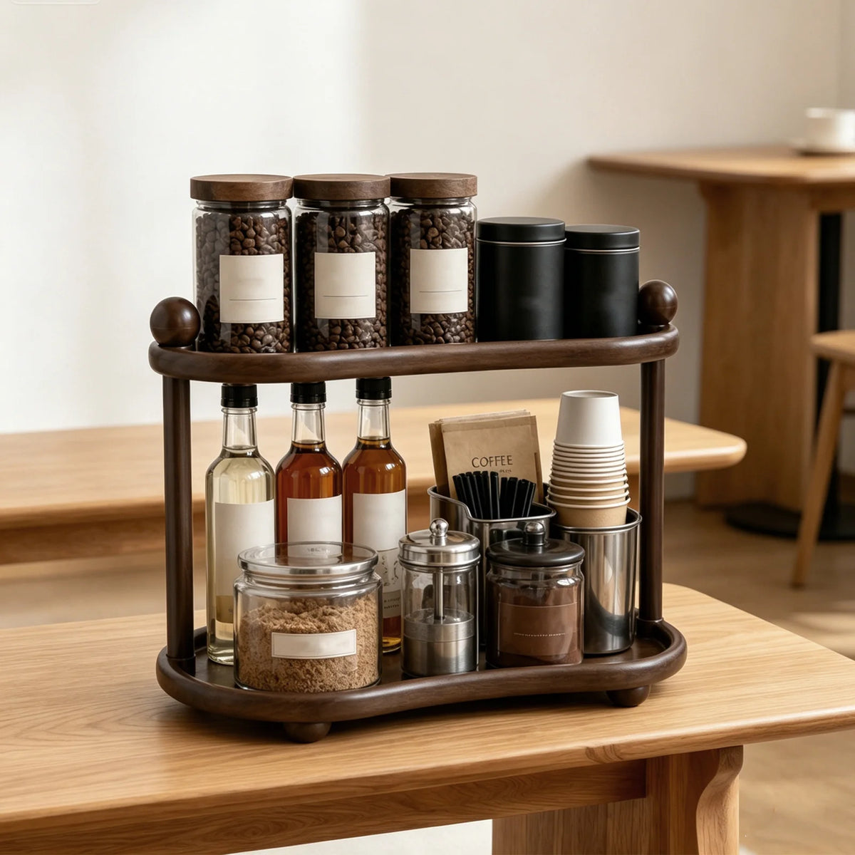 Bathroom Vanity Organizer With Countertop Shelf And Anti Slip Feet