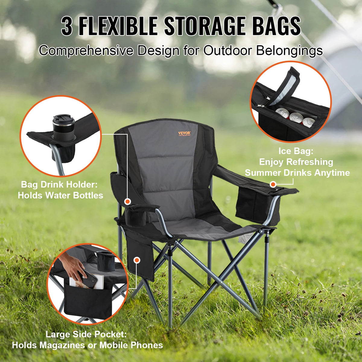 SucceBuy Ultralight Folding Outdoor Camping Chair Portable