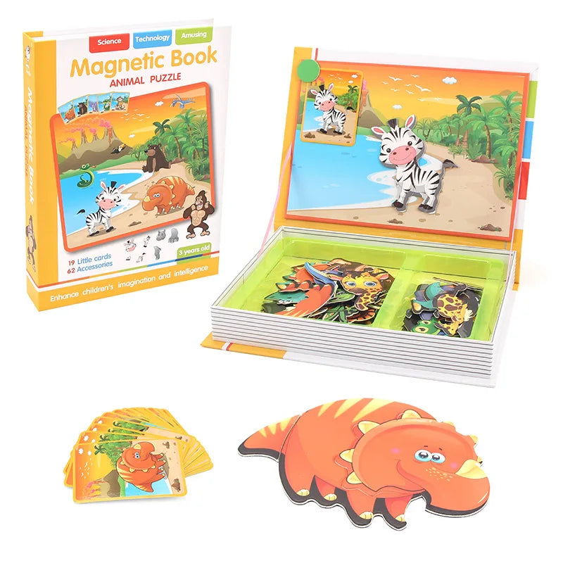 Montessori Magnetic Busy Book Puzzle Game for Kids Educational Toy
