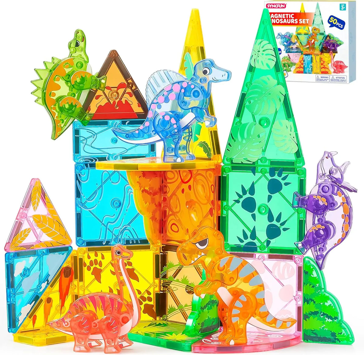 Joyfy Magnetic Building Tiles And Vehicle Construction Set For Kids