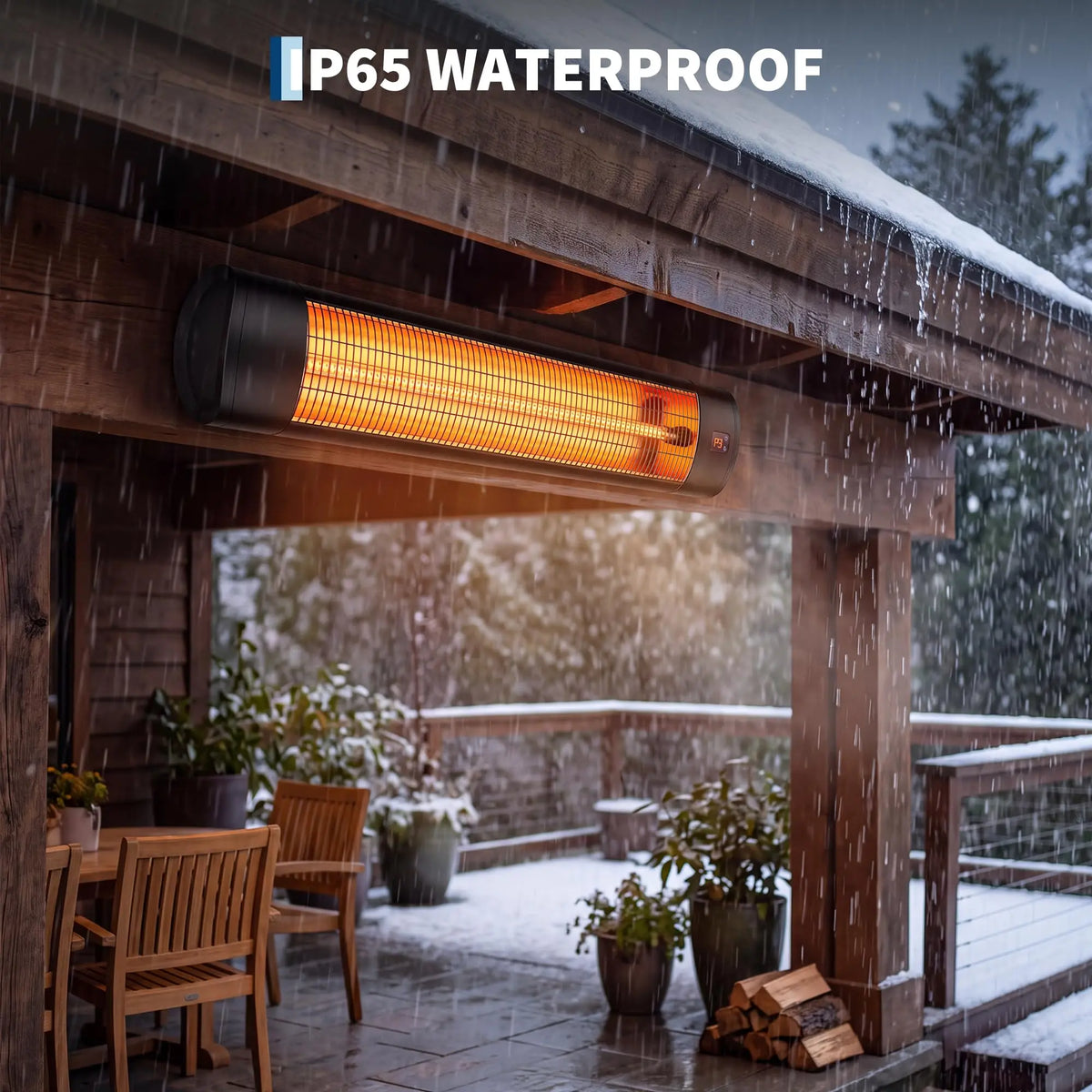 GAOMON Carbon Fiber Infrared Outdoor Patio Heater With Remote