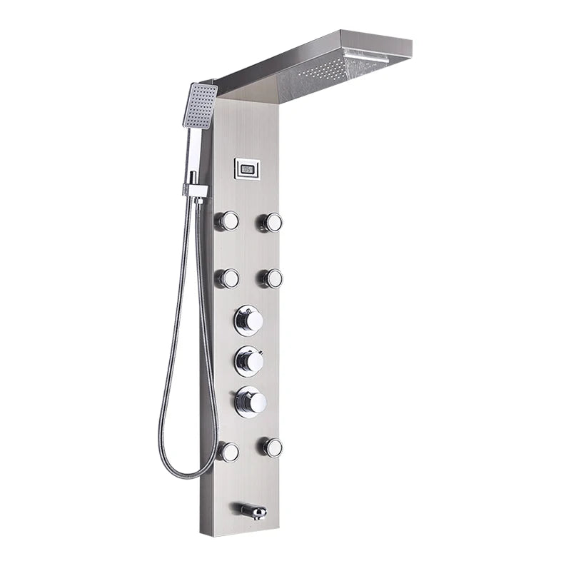 Shinesia LED Rain Shower Panel Spa Massage Jet Faucet System