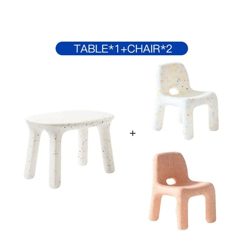DECOPAI Kids Study Table And Chairs Set With Backrests