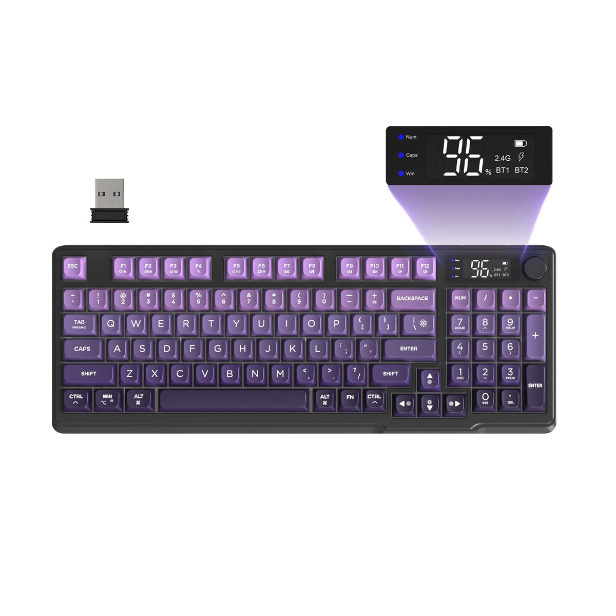 Attack Shark Wireless Gaming Keyboard With Screen And Knob