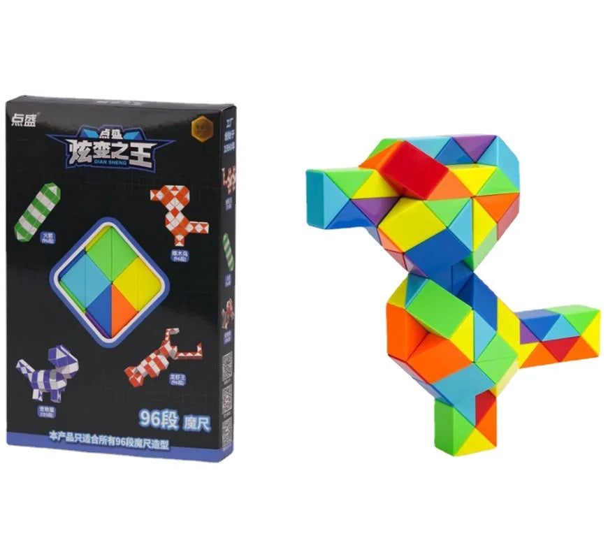 Diansheng Magic Snake Ruler Cube Folding Puzzle Toy for Kids and Adults