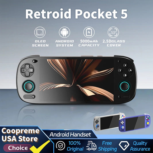 Retroid Pocket Android 13 Handheld Game Console AMOLED RGB Cooling
