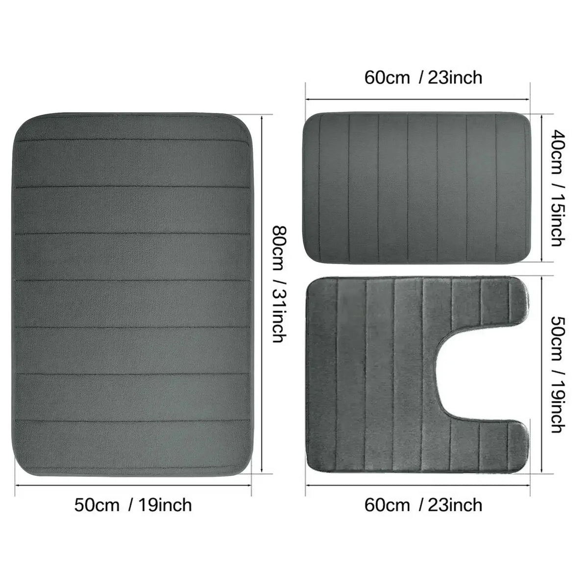Non Slip Memory Foam Mat Designed For Quick Bathroom Drying