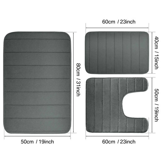 Non Slip Memory Foam Mat Designed For Quick Bathroom Drying