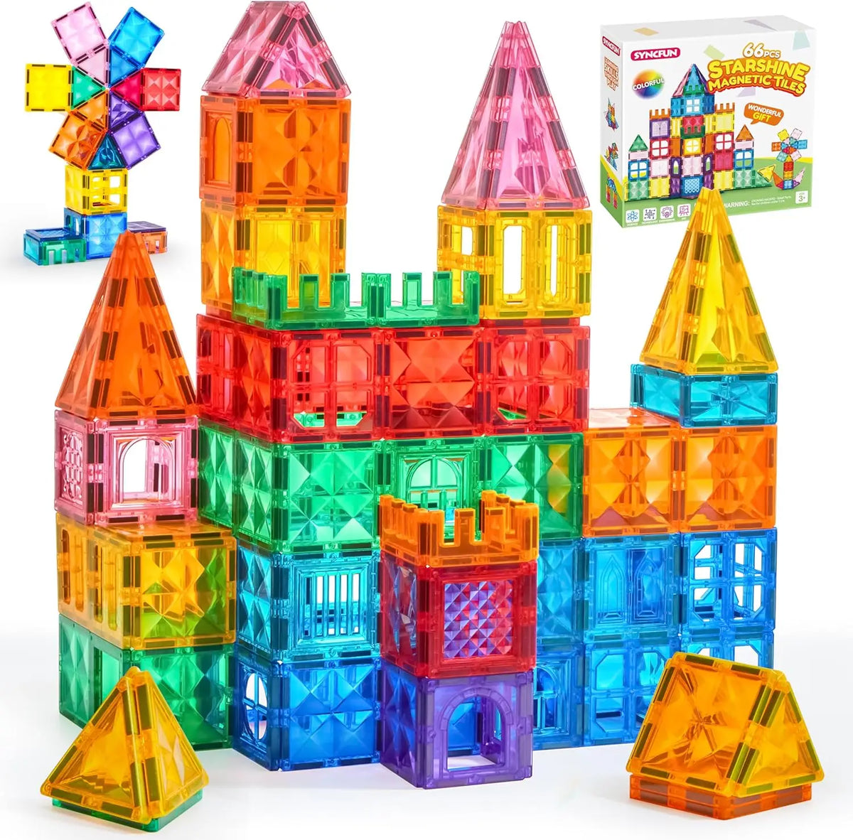 Joyfy Magnetic Building Tiles And Vehicle Construction Set For Kids