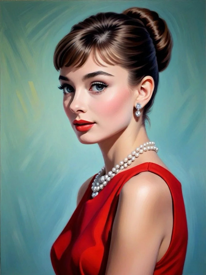 Audrey Hepburn Diamond Embroidery Painting Kit for Home Decor