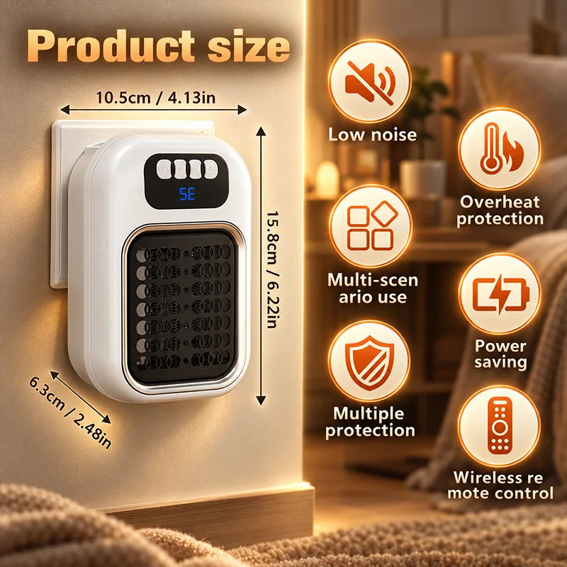 Portable Electric Patio Heater Warm Air Fan For Indoor Use