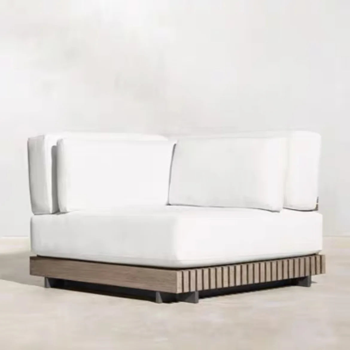 Nordic Solid Wood Outdoor Sofa Set for Patio and Garden