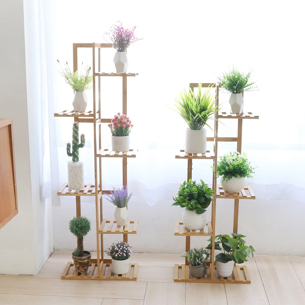 Wisfor Bamboo Corner Plant Stand Rack for Indoor Outdoor Plants