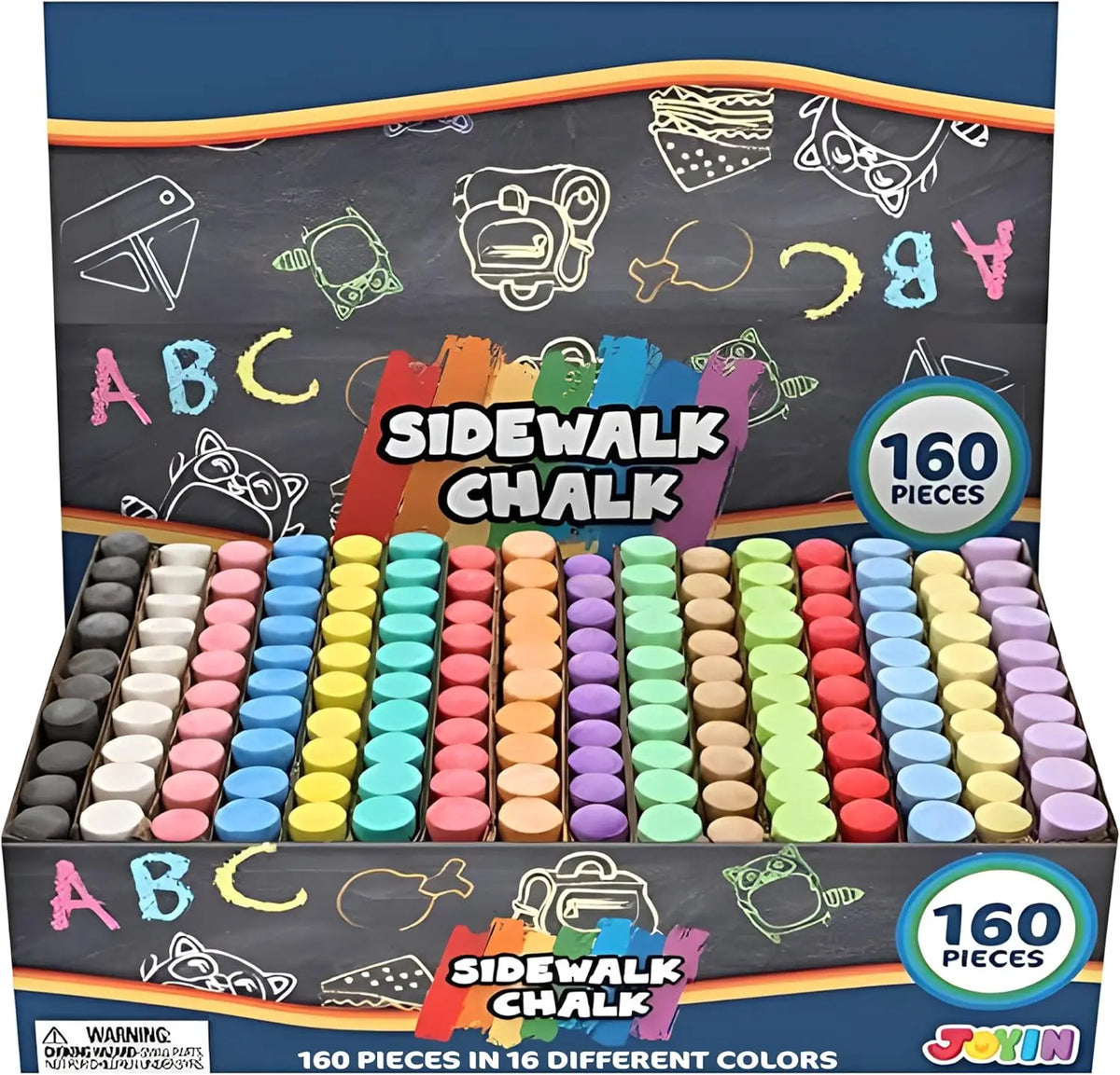 Joyfy Washable Sidewalk Chalk Set for Outdoor Art and Play