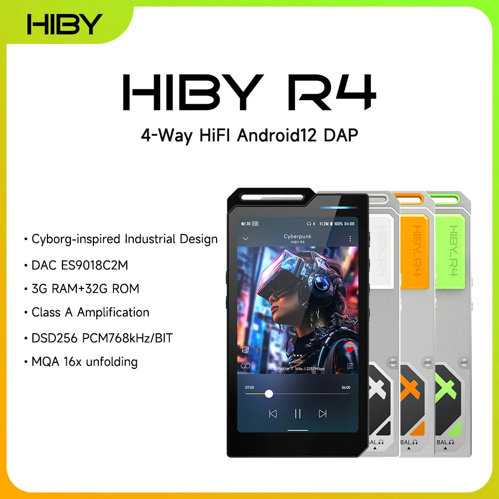 HiBy R4 HiFi Audio Player With Bluetooth And USB DAC
