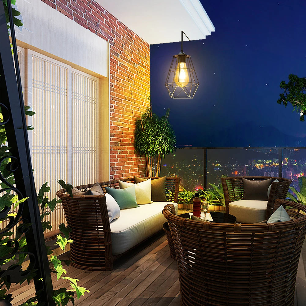Intelamp Waterproof Solar Pendant Lights for Indoor and Outdoor Use