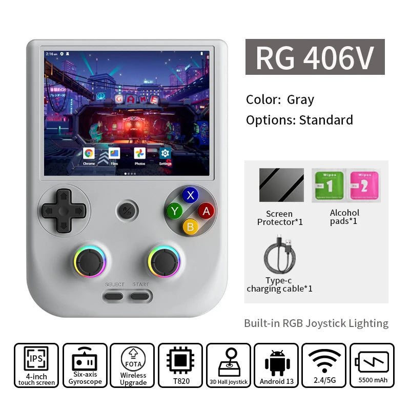 Anbernic RG406V Retro Handheld Gaming Console With Hall Joysticks