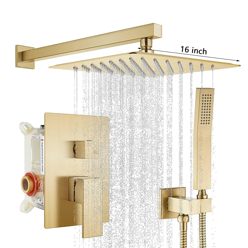 SHBSHAIMY Concealed Rainfall Shower System With Mixer Set