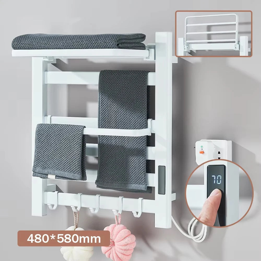 Onyzpily 304 Stainless Steel Electric Heated Towel Rack Touch Thermostat