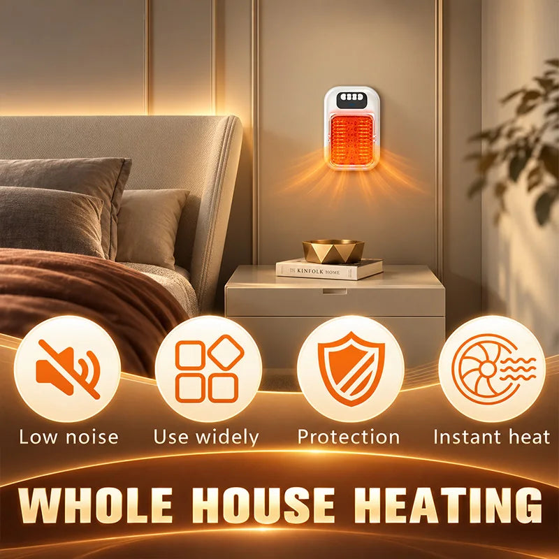 Portable Electric Patio Heater Warm Air Fan For Indoor Use
