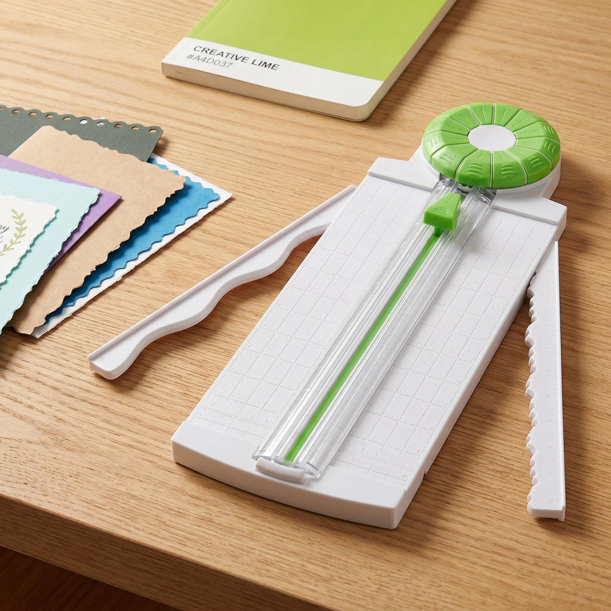 Multi Function Paper Trimmer With 12 Interchangeable Craft Blades