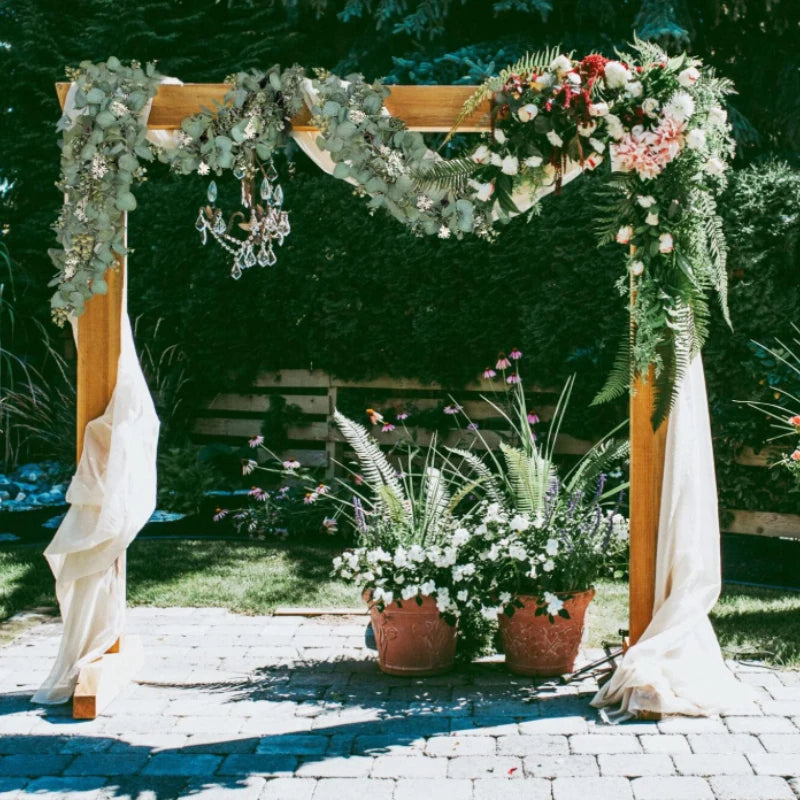 180cm Artificial Eucalyptus Garland with White Flowers for Home Festival Wall Hanging Garden Wedding Backdrop Arch Party Decor