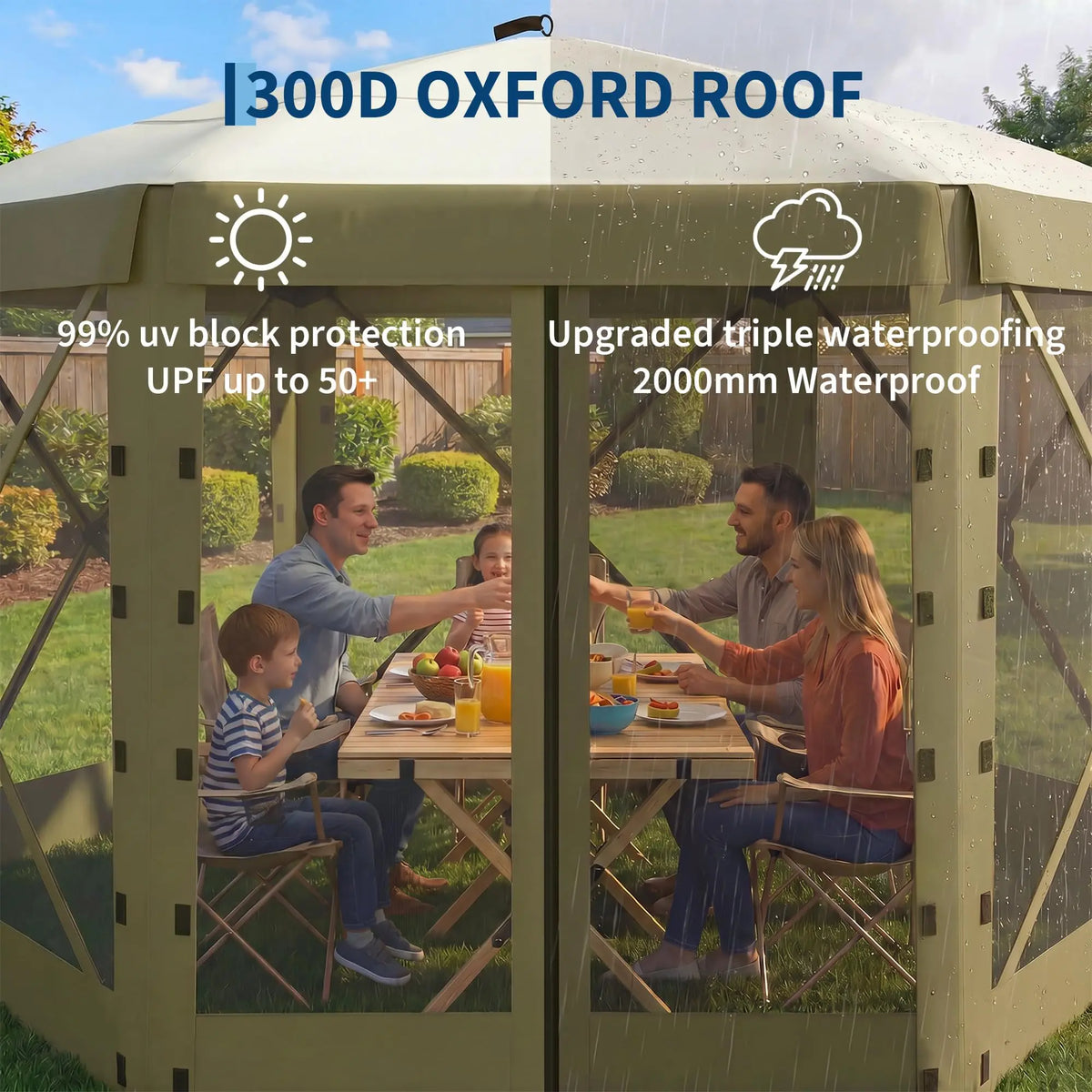 HiMISS Pop Up Screen Gazebo With Removable Wind Walls