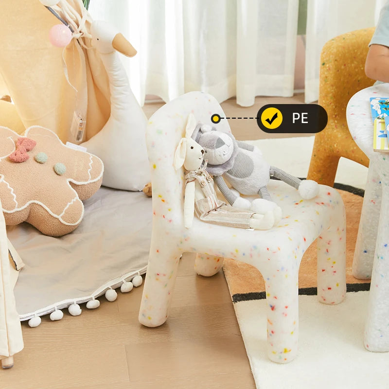 DECOPAI Kids Study Table And Chairs Set With Backrests