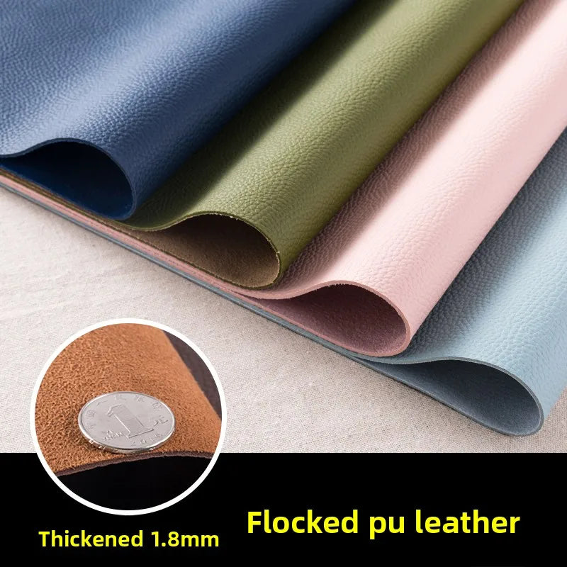 Thickened Soft PU Suede Lychee Faux Leather Sewing Fabric