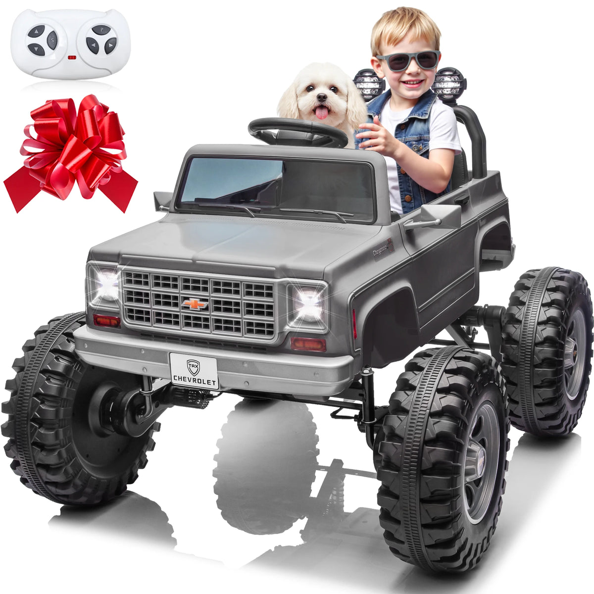 JOYRACER Licensed Chevrolet Cheyenne Ride On Car for Kids