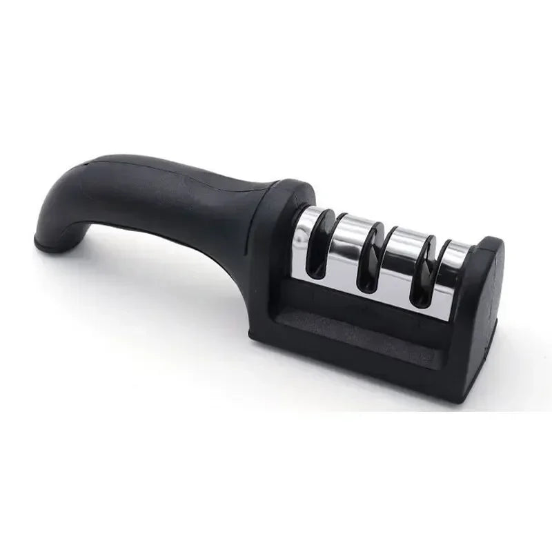 Three Purpose Kitchen Knife Sharpener with Ceramic Sharpening Stones