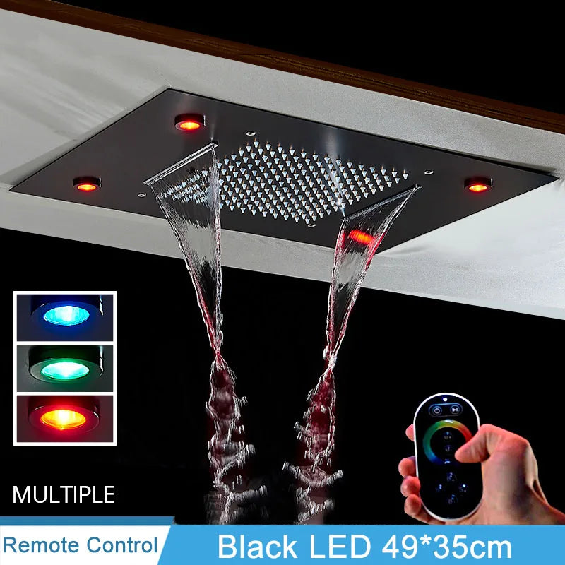 Shinesia LED Rainfall Shower Head With Changing Lights