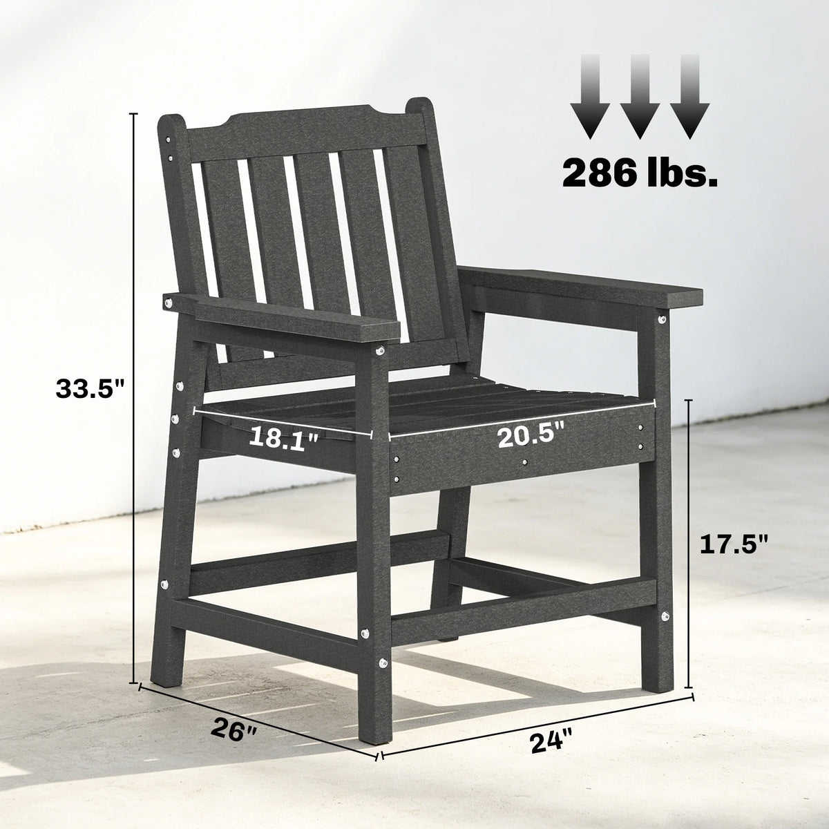 Outsunny Slatted Outdoor Patio Armchairs With Durable Metal Frame