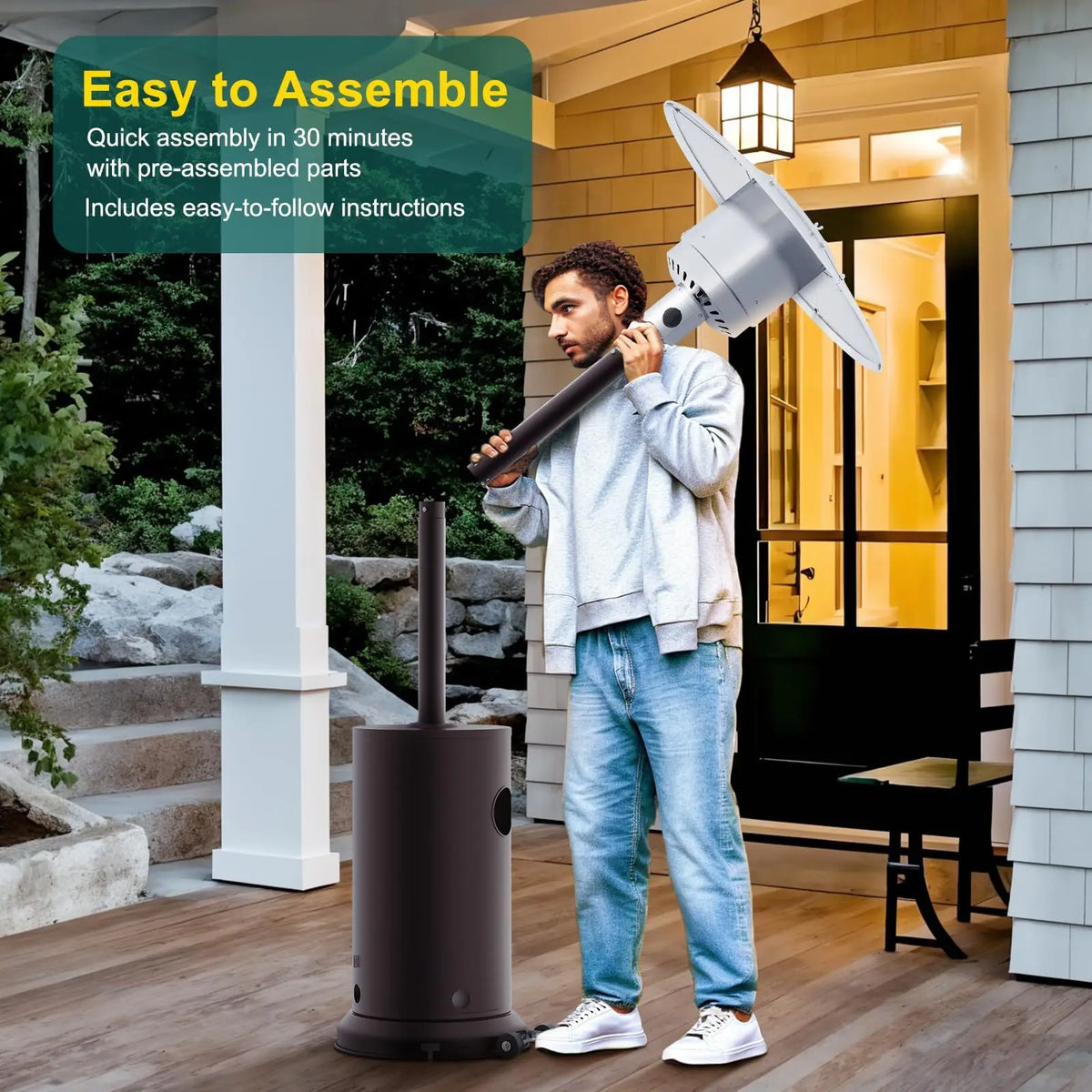 GAOMON Portable Propane Patio Heater With Safety Protection