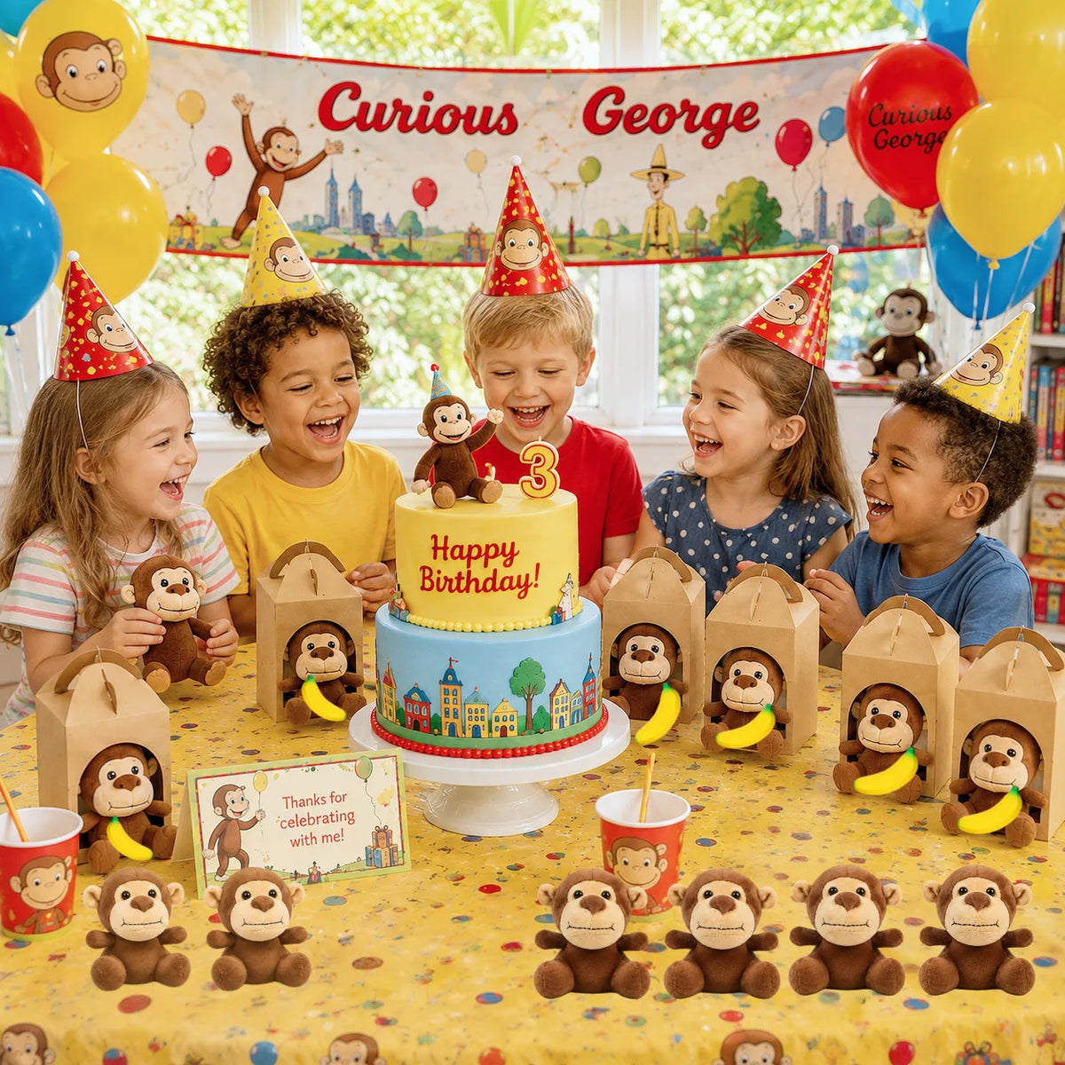 Soft Monkey Stuffed Animal Plush Toy For Birthday Parties