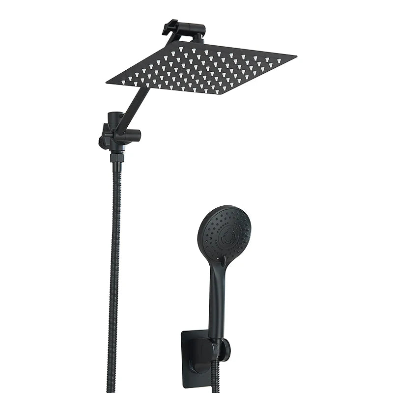 Stainless Steel Square Shower Kit With Hand Shower And Shutter