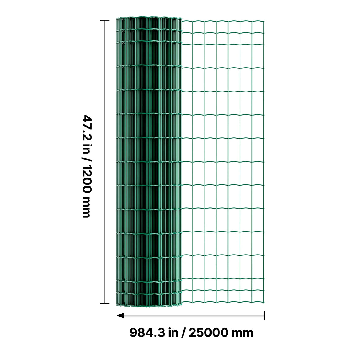SucceBuy Galvanized Vinyl Coated Welded Wire Mesh for Garden Fencing