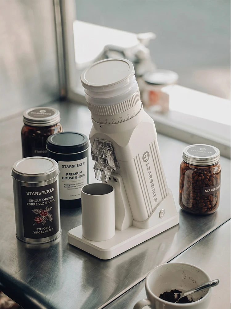 Starseeker Electric Coffee Burr Grinder With Aluminum Body