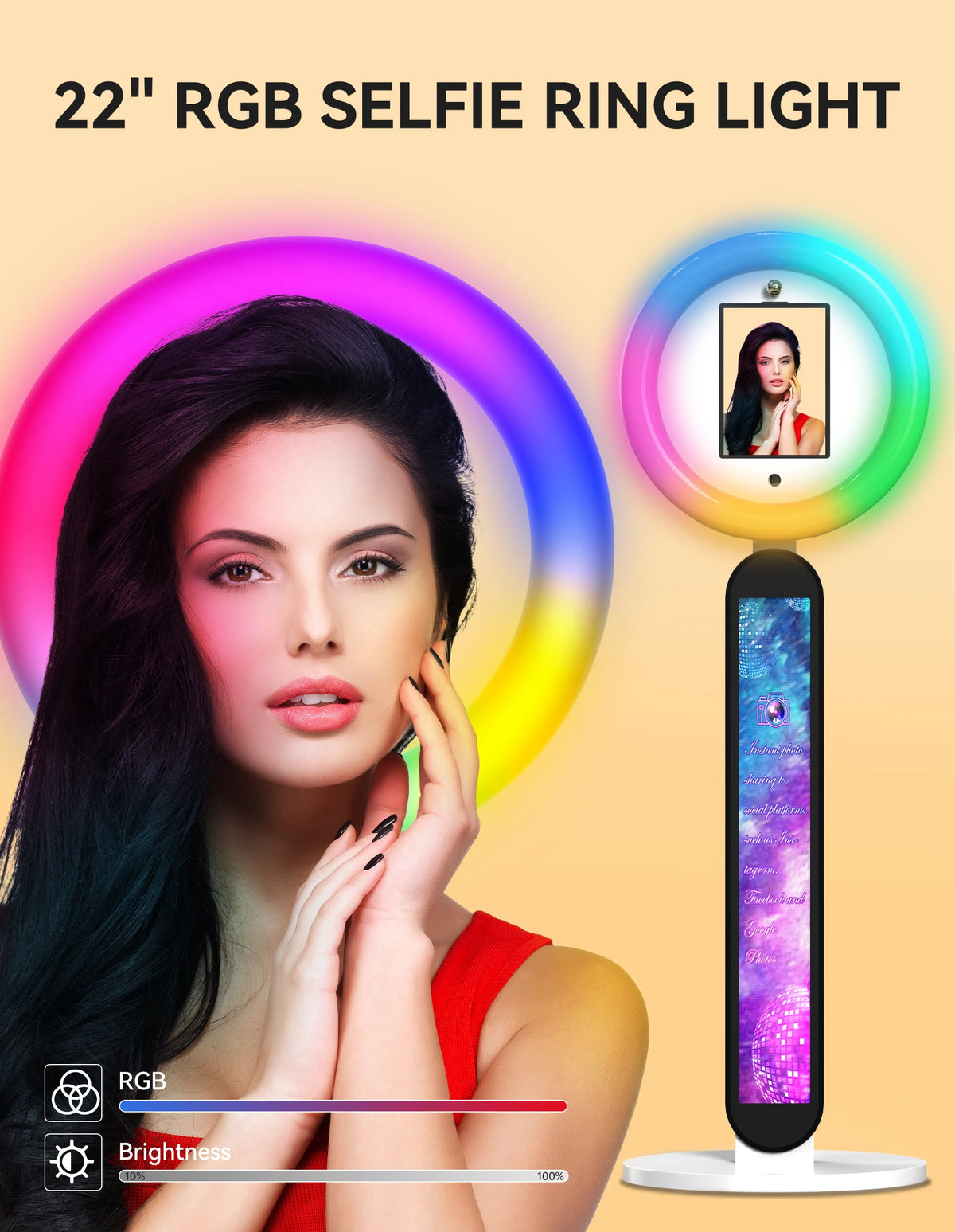 Neson Portable LED Photobooth Machine For Events And Parties