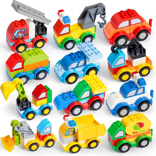 JOYIN Vehicle Building Blocks Set for Kids Creative Play
