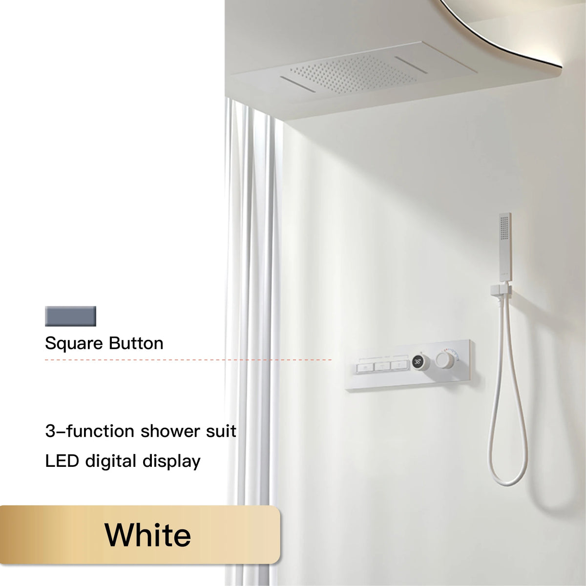 Aitana Wall Mounted Brass Multi Function Shower System