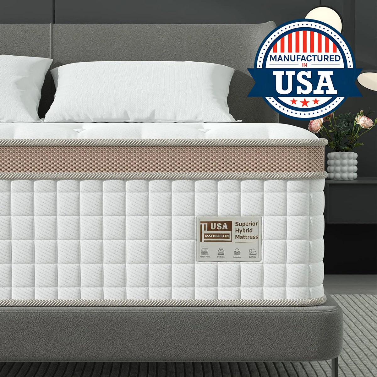 BedStory Luxury Hybrid Memory Foam Mattress With Pocket Springs
