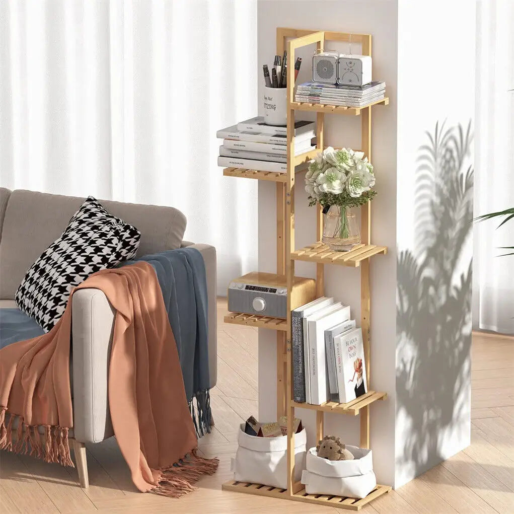 Wisfor Bamboo Corner Plant Stand Rack for Indoor Outdoor Plants