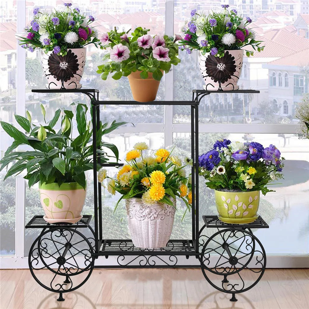 Parisian Style Metal Garden Plant Stand Flower Display Rack