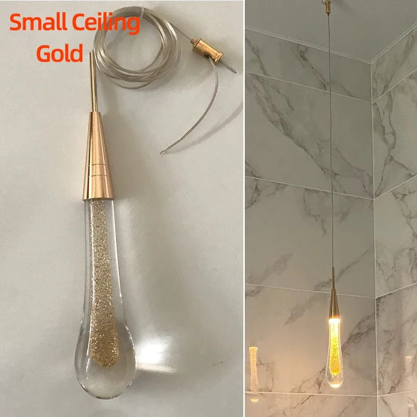 Modern Crystal Glass Led Pendant Light For Dining Room